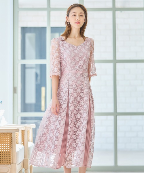 DRESS+ 「DRESS PLUS」 7分袖ワンピース L ピンク レディース : ZOZOTOWN Yahoo!店 - 通販 ...