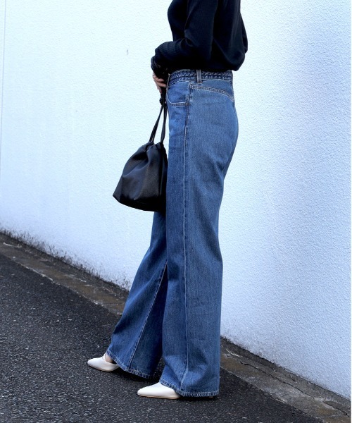 ＜Levis＞RIB CAGE ワイド デニムパンツ RIB CAGE」ワイドレッグ【自宅で試着、返品送料無料】(24 濃加工
