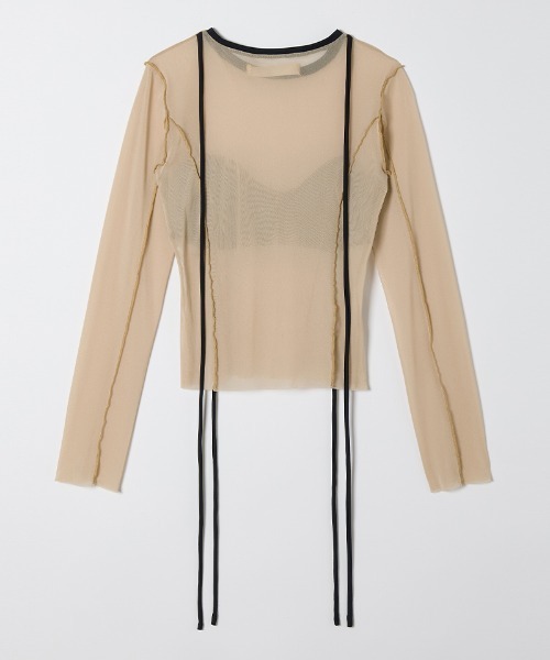 leinwande（ラインヴァンド） tシャツ Mesh Combination Top