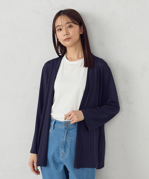 COMME CA ISM / コムサイズム 【接触冷感・ＵＶカット】夏定番の着流しカーディガン COMME CA ISM カーディガン 「接触冷感・UVカット」夏定番の