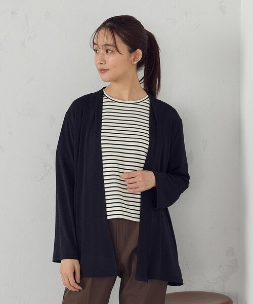 カーディガン 「接触冷感・ＵＶカット」夏定番の着流しカーディガン レディース COMME CA ISM カーディガン 「接触冷感・UVカット」夏定番の