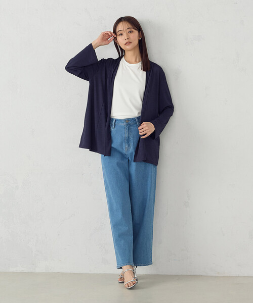 COMME CA ISM カーディガン 「接触冷感・UVカット」夏定番の