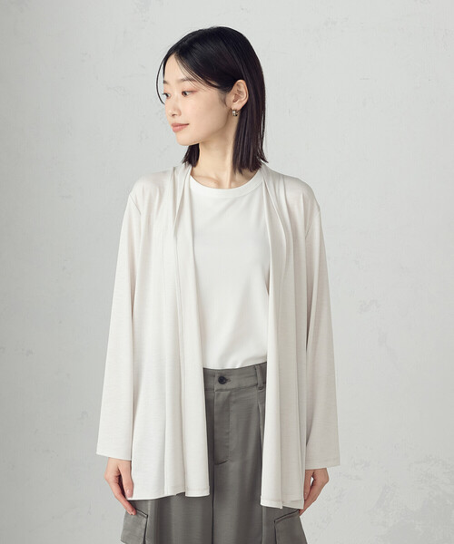 COMME CA ISM / コムサイズム 【接触冷感・ＵＶカット】夏定番の着流しカーディガン COMME CA ISM カーディガン 「接触冷感・UVカット」夏定番の