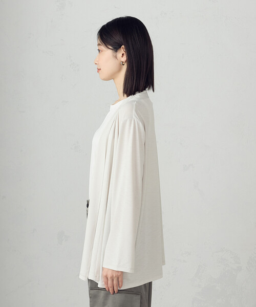 COMME CA ISM / コムサイズム 【接触冷感・ＵＶカット】夏定番の着流しカーディガン COMME CA ISM カーディガン 「接触冷感・UVカット」夏定番の