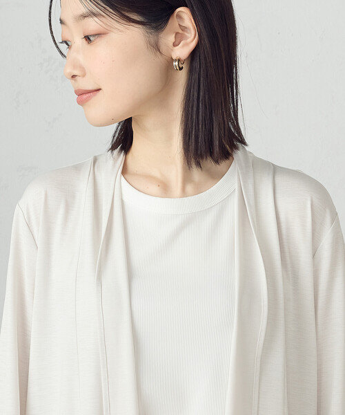 COMME CA ISM カーディガン 「接触冷感・UVカット」夏定番の