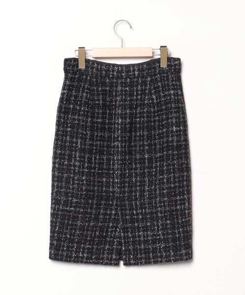 「B ability」 チェック柄タイトスカート 38 ブラック レディース_画像2