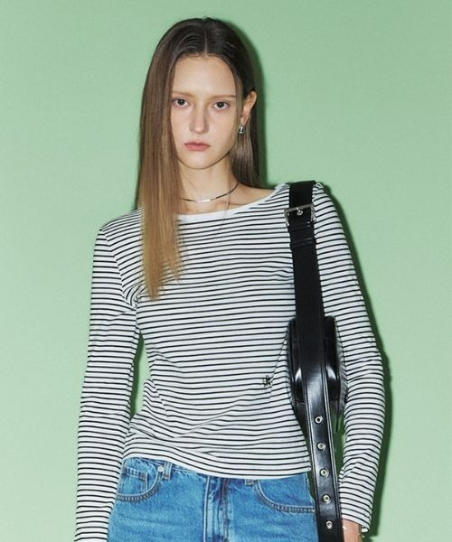 tシャツ LINE COLORATION LONG SLEEVE T-SHIRT レディース