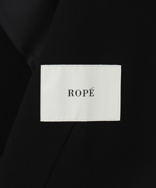 ROPE'（ロペ） ジャケット ノーカラージャケット トリアセバックサテン