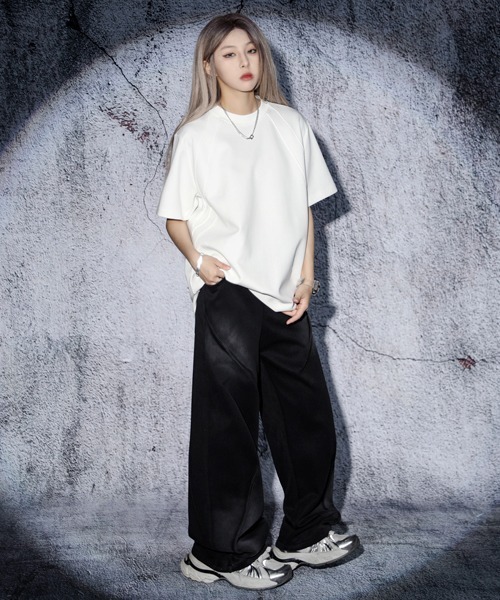 EFFECTION スウェットパンツ ジャージ // vintage wash wide