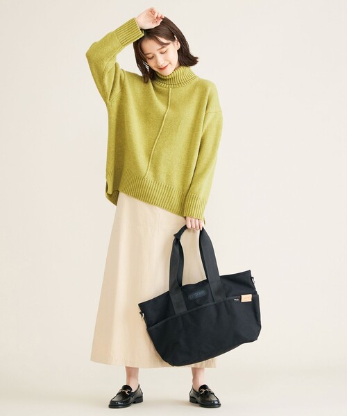 「SHARE PARK」 タートルネックニット 1 ベージュ レディース_画像7