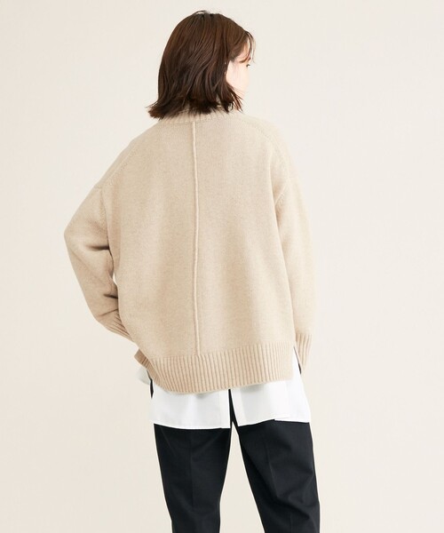「SHARE PARK」 タートルネックニット 1 ベージュ レディース_画像9