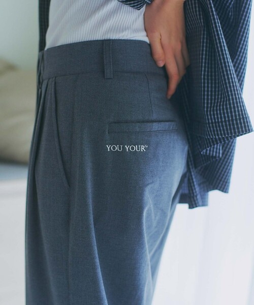 スラックス 限定展開 YOU YOUR/ユーユアー ワンポイントロゴ バルーンシルエット ワイドスラックス メンズ レディース | FREAK'S STORE | 17
