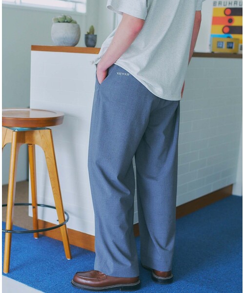 スラックス 限定展開 YOU YOUR/ユーユアー ワンポイントロゴ バルーンシルエット ワイドスラックス メンズ レディース | FREAK'S STORE | 20