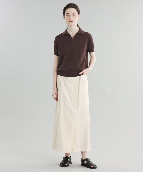 234○MACKINTOSH PHILOSOPHY ベージュ ひざ丈スカート34 MACKINTOSH PHILOSOPHY マッキントッシュフィロソフィー Aライン