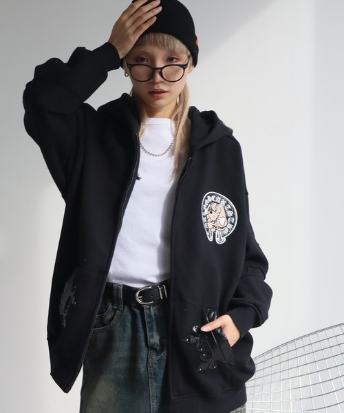 GALFY（ガルフィー） パーカー 「GALFY/ガルフィー」百合の紋紋