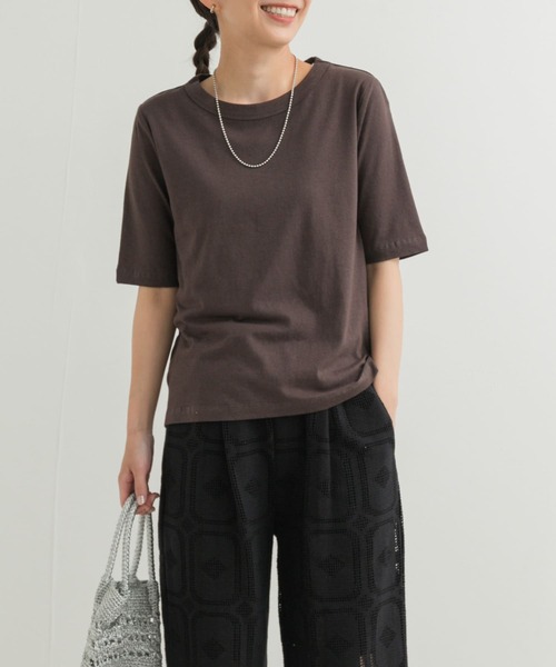 URBAN RESEARCH DOORS tシャツ コットンリネン5分袖Tシャツ