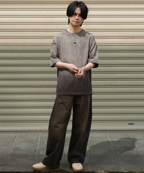 「WYM LIDNM」 半袖Tシャツ M グレー メンズ