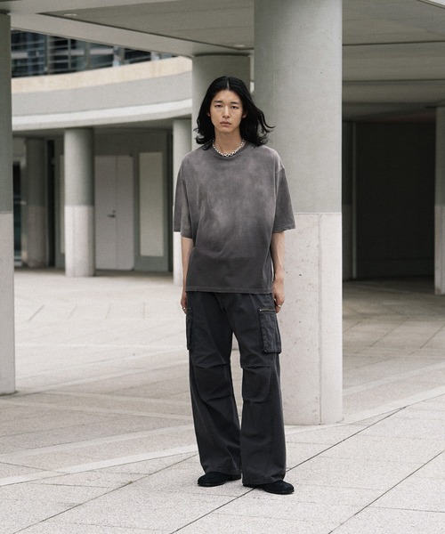 「WYM LIDNM」 半袖Tシャツ M グレー メンズ
