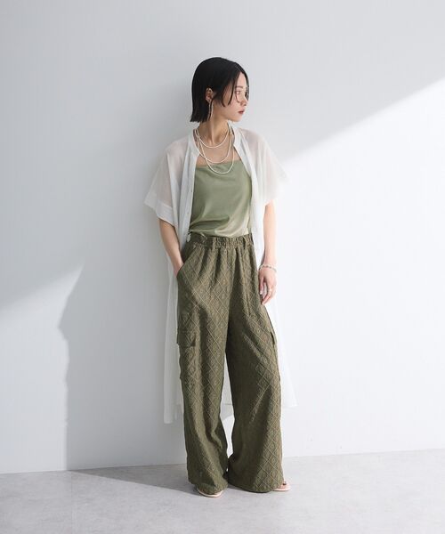 Green Parks シャツワンピース 半袖シアーシャツワンピース