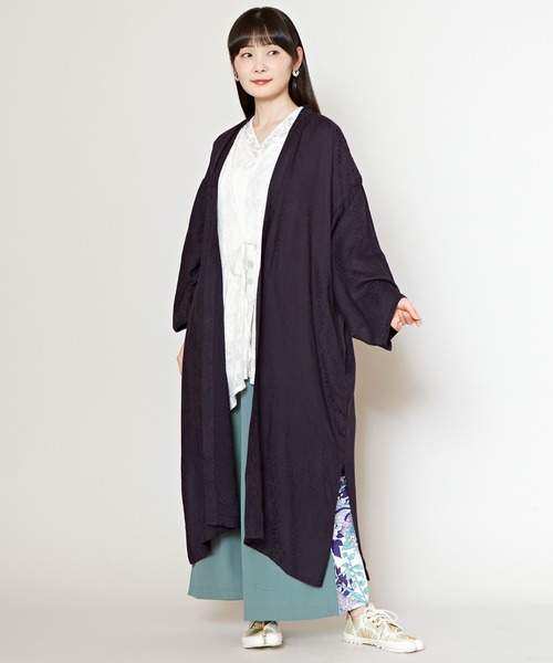 カーディガン 「カヤ」菊薫るUV長羽織 レディース