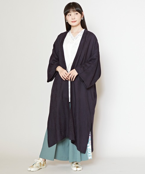 カーディガン 「カヤ」菊薫るUV長羽織 レディース カヤ カーディガン 「カヤ」菊薫るUV長羽織 レディース