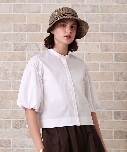 ANAYI（アナイ） ブラウス シャツ タフタバルーンスリーブ ブラウス