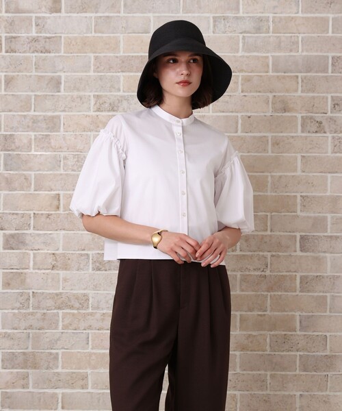 ANAYI（アナイ） ブラウス シャツ タフタバルーンスリーブ ブラウス