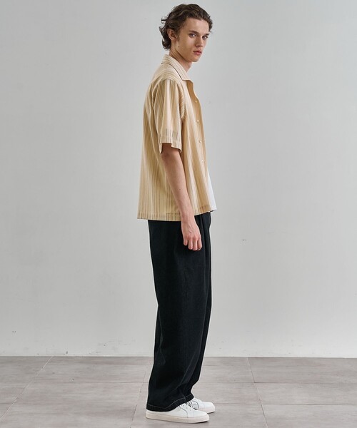 UNITED TOKYO 22SS シアーステンドグラスシャツ 1 定価2,2万 UNITED TOKYO シャツ ラッセルレースシアーシャツ メンズ
