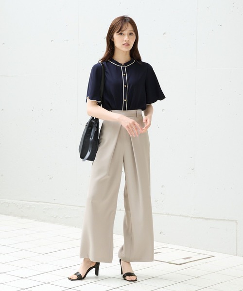 Andemiu ブラウス シャツ 2WAYラッフルブラウス574992