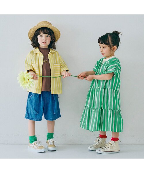 「p.premier」 「KIDS」半袖ワンピース 120 レッド キッズ_画像6