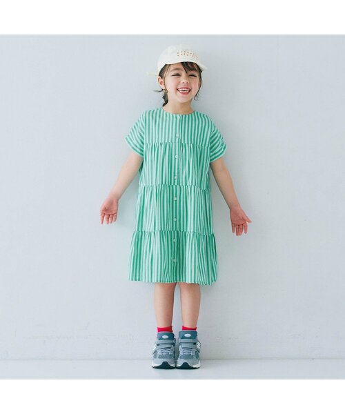 「p.premier」 「KIDS」半袖ワンピース 120 レッド キッズ_画像7