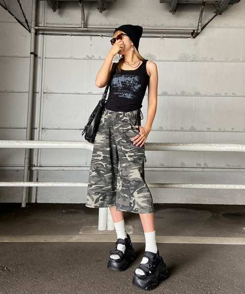 non-hedge パンツ 迷彩柄ハーフパンツ レディース : ZOZOTOWN