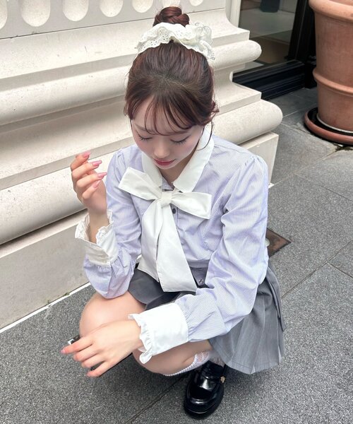 いい OLIVE des OLIVE Keruブラウス OLIVE des ブラウス シャツ Keru ボウタイブラウス レディース