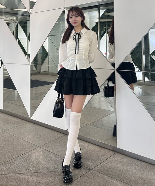 OLIVE des ブラウス シャツ Keru ボウタイブラウス レディース
