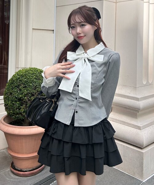 いい OLIVE des OLIVE Keruブラウス OLIVE des ブラウス シャツ Keru ボウタイブラウス レディース