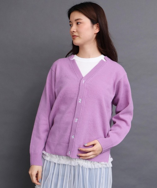 【ヴィヴィアン】パープル7分袖カーディガン パープル（紫）系 Vivienne Westwood(ヴィヴィアンウエストウッド