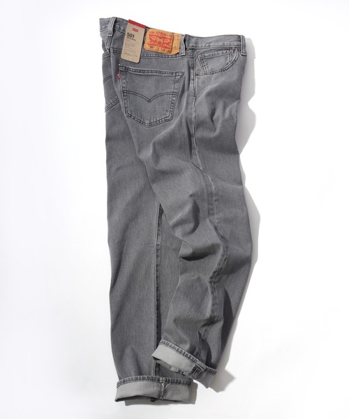 levi'sリーバイス　501グレー ダメージ加工ストレートデニム　W32L32 levi's デニムパンツ W32 チャコールグレー リーバイス ボタン