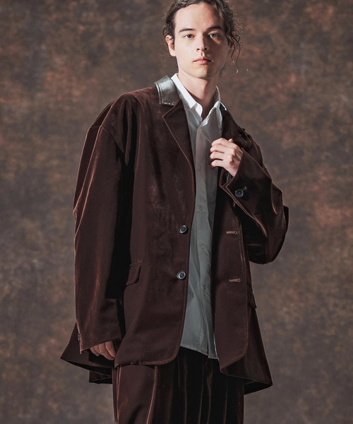 godard haberdashery ブラウン ベルベットジャケット Jih Nunc（ジーヌンク） ジャケット テーラードジャケット mj10996-襟