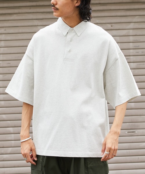 「FREAK'S STORE」 半袖ポロシャツ SMALL アッシュグレー メンズ_画像6