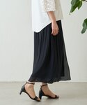 ワイドパンツ パンツ NEWシワシフォンギャザ...の詳細画像2