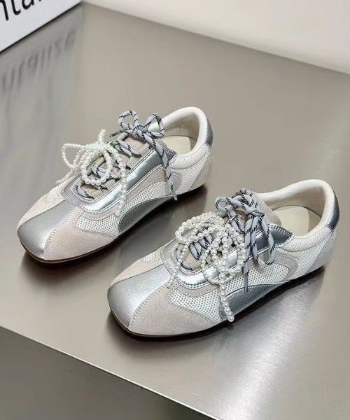 Achic（アシック） バレエシューズ パンプス 取り外し可能パール