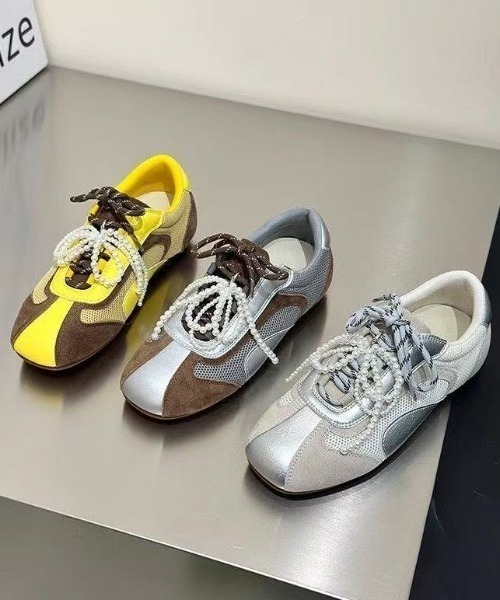 Achic（アシック） バレエシューズ パンプス 取り外し可能パール