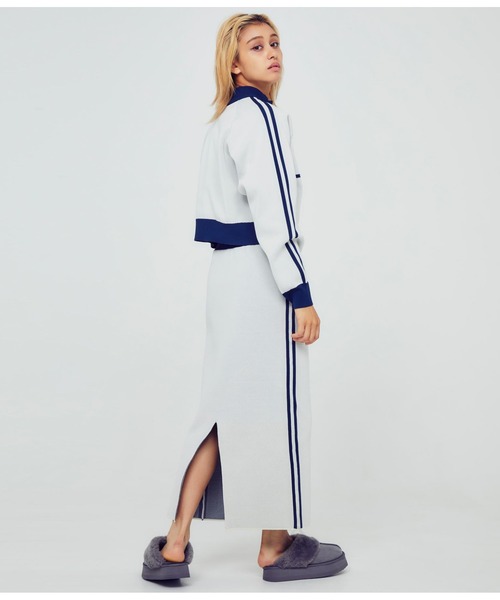 「ANAP」 ジップアップブルゾン FREE ライトグレー レディース_画像4