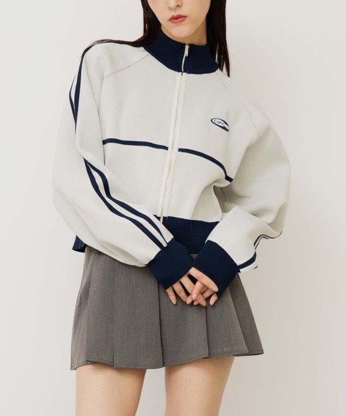 「ANAP」 ジップアップブルゾン FREE ライトグレー レディース_画像6