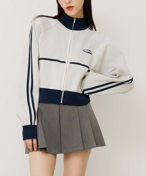 「ANAP」 ジップアップブルゾン FREE ライトグレー レディース_画像7