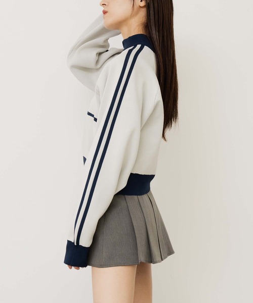 「ANAP」 ジップアップブルゾン FREE ライトグレー レディース_画像9