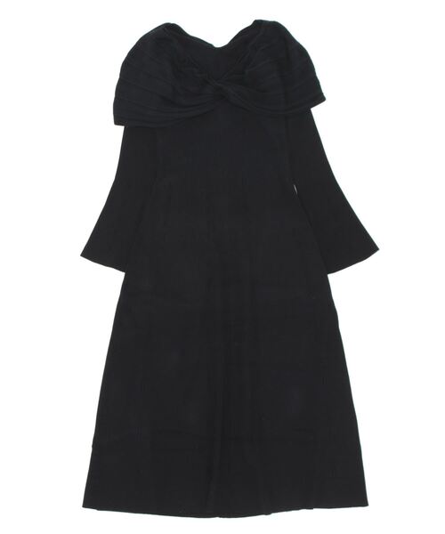 FRAY I.D フレイアイディー　ブラックドレス サイズ00 FRAY I.D（フレイ・アイディー） ニットワンピース FREE ブラック