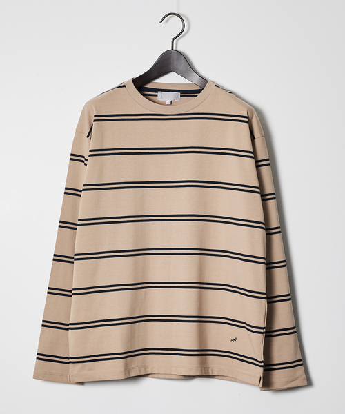 ABAHOUSE GRAY tシャツ ダブルライン ボーダー 長袖シャツ メンズ 