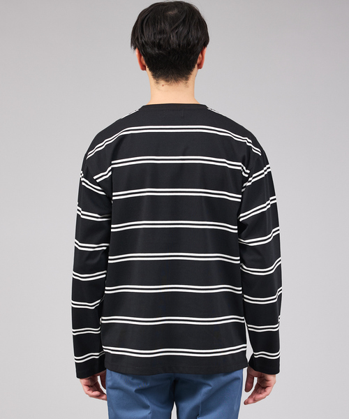 ABAHOUSE GRAY tシャツ ダブルライン ボーダー 長袖シャツ メンズ