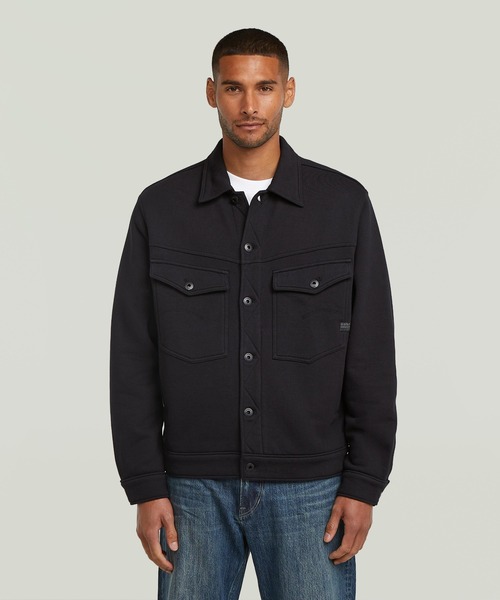 G-STAR RAW コーティングデニムジャケット ブラック G-STAR RAW ブルゾン アウター Dakota Sweater Jacket/デニム